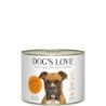 Dog's Love Classic 200g Dose Hundenassfutter Sparpaket 12 x 200 Gramm Pute mit Apfel, Zucchini & Walnussöl