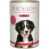 Dog's Love Junior 400g Dose Hundenassfutter Sparpaket 12 x 400 Gramm Rind mit Karotte & Salbei