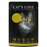 Cat's Love Adult Mix 85g Beutel Katzennassfutter Sparpaket 24 x 85 Gramm Kalb & Truthahn mit Katzenminze