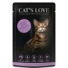 Cat's Love Adult Mix 85g Beutel Katzennassfutter Sparpaket 24 x 85 Gramm Lachs & Huhn mit Lachsöl