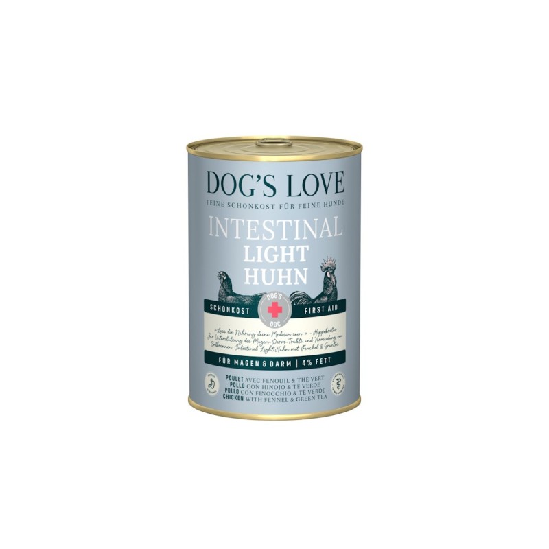 Dog's Love Schonkost mit 400 Gramm Hundenassfutter 12 x 400 Gramm Huhn