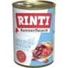 RINTI Kennerfleisch 400g Dose Hundenassfutter 48 x 400 Gramm Geflügelherzen