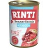 RINTI Kennerfleisch Junior 400g Dose Hundenassfutter 48 x 400 Gramm Rind