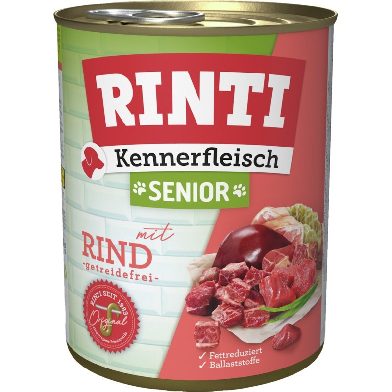 RINTI Kennerfleisch Senior 800g Dose Hundenassfutter Sparpaket 36 x 800 Gramm Rind