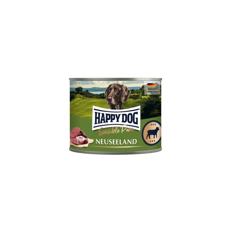 HAPPY DOG Sensible Pure 200g Hundenassfutter Sparpaket 12 x 200 Gramm Neuseeland Lamm Pur