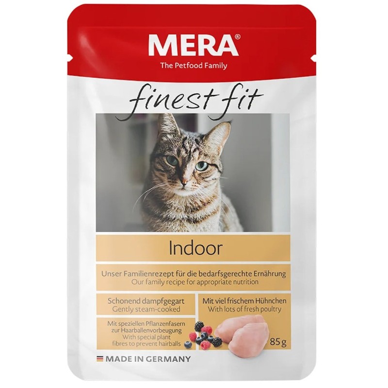 Mera Cat Finest Fit 85 Gramm Katzennassfutter Sparpaket 24 x 85 Gramm Indoor