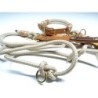 Halsbandset SINA in beige mit Gravur | Auswahl: Halsband | Beschläge: Messing | Farbe: beige