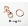 Halsband Set Angel in mermaid | Beschläge: Rosegold | Auswahl: Leine | Farbe: mermaid