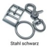 Halsbandset EASY in blau mit Gravur | Auswahl: Halsband + Leine | Beschläge: Stahl (schwarz) | Farbe: blau