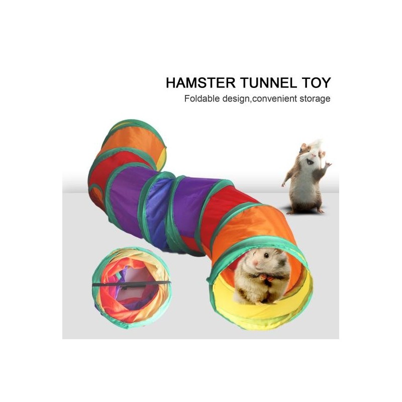 Hamsterspielzeug, zusammenklappbar, S-förmig, Tieraktivitätstunnel, Spielzeug, wasserdichtes Versteck für Hamster, Kaninchen,