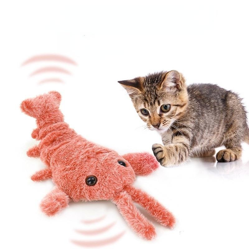 USB Elektrische Simulation Hummer Springen Katze Spielzeug Garnelen Bewegen Spielzeug Lade Lustige Plüsch Spielzeug Für Hund