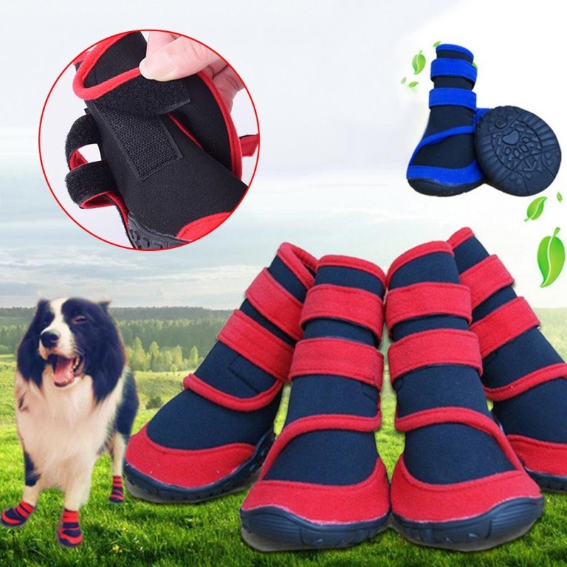 Haustier Hund tragbare wasserdichte Anti-Rutsch-Regenschuhe Schneestiefel Schuhe