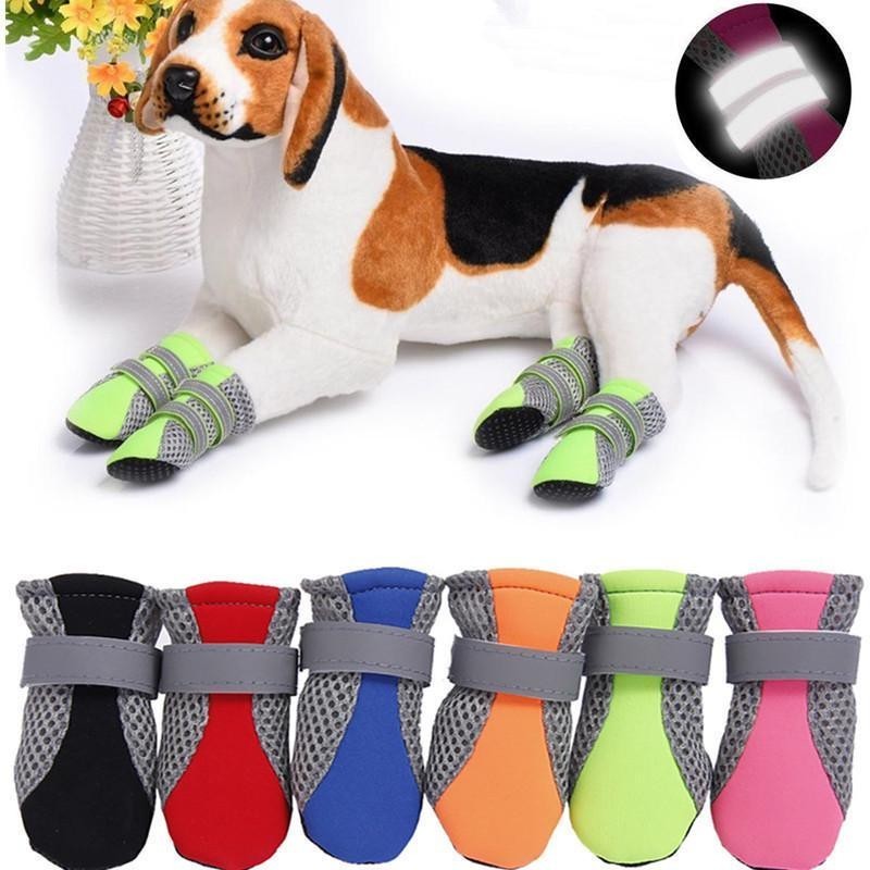 Anti-Rutsch-Schuhe für kleine Hunde, Welpenstiefel, Pfotenschutz, atmungsaktiv, 4 Stück