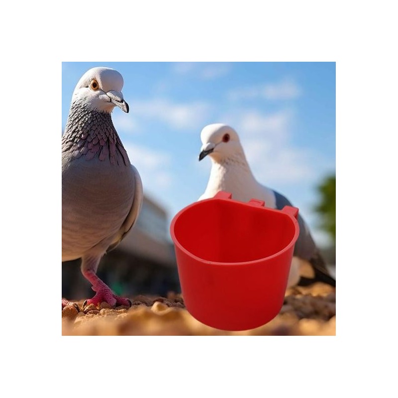 Käfig Fütterung Tasse Drei Hängen Haken Vogel Schalen Wasser Feeder Huhn Taube Fütterung Bewässerung