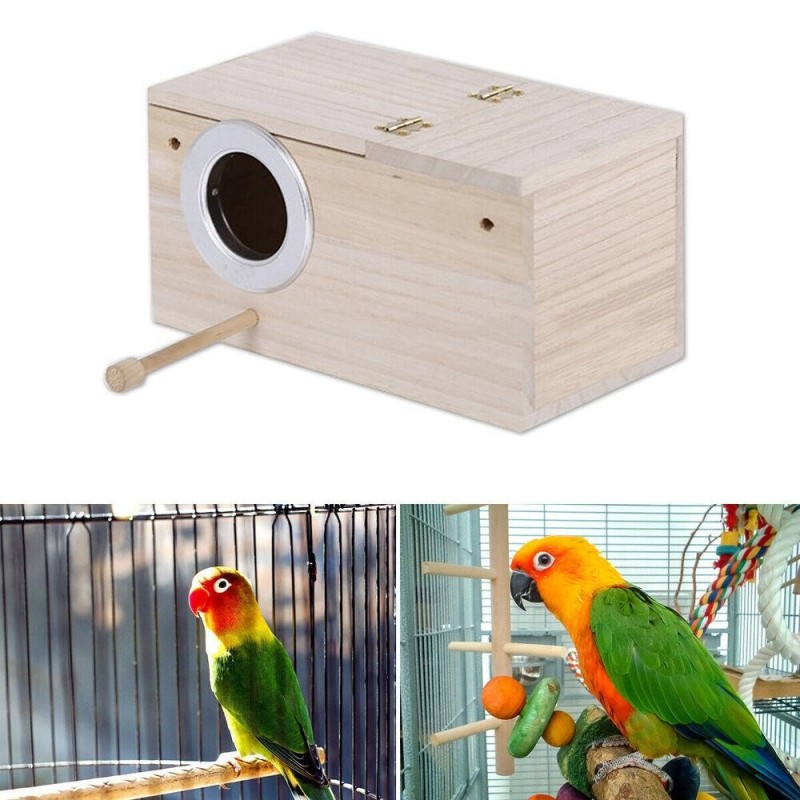 Parrot Security Lovebirds Finch Nesting House Bird Breeding Box Cage Nest Bird supplies