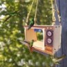 Vintage TV Holz Vogel Feeder Kapazität Garten Wetter-proof Outdoor Hof Große Dekoration Hängen Vogel