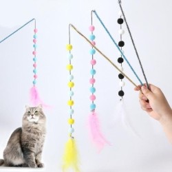 Cat Wand Colorful Feather...