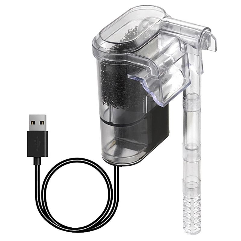 Aquariumfilter, Mini-Wasserfall-Aquarienfilter, einstellbare Sauerstoff-Erhöhungswand für den Wasserdurchfluss