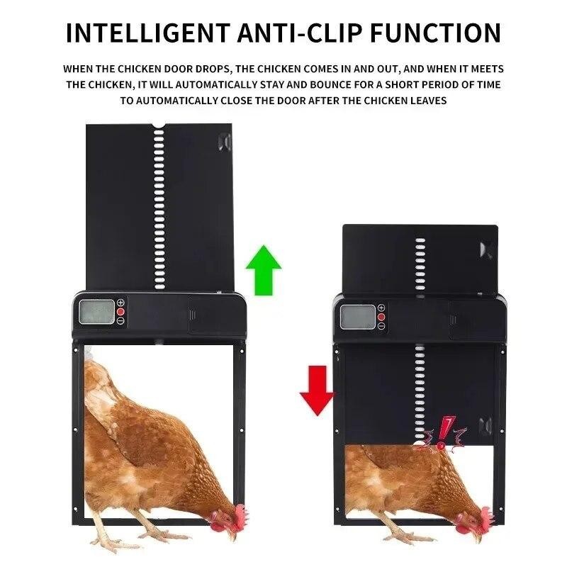 Automatische Hühnerstalltür, Induktion, elektrisch, intelligentes Timing, automatisches Öffnen und Schließen der Stalltür, Fa