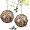 Handgemachtes Vogelhaus Rattan Globus Kolibri Nest Vogel Nistball Material für Wildvögel