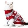 Roter und grauer Rentier-Hunde- und Katzen-Weihnachtshaustier-Pullover