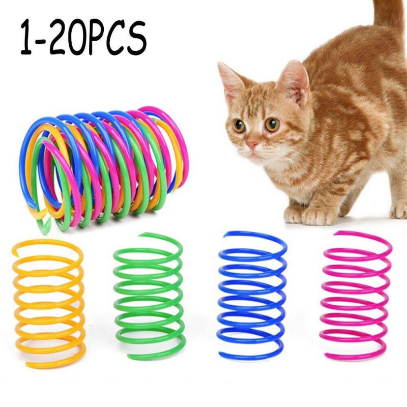 4/8/12/20Pcs Pet Supplies Kunststoff lustige Katze Frühling Spielzeug Kätzchen Spielzeug Training Haustier spielen