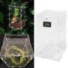 Insektenfütterungsbox, transparente Acrylgehäuse mit Temperatur-Hygrometer für Spinnen, Reptilien, Eidechsen, Tausendfüßler