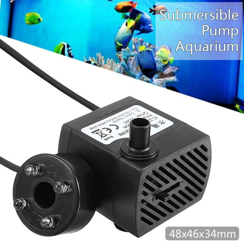 Elektrische Tauchwasserpumpe mit LED-Beleuchtung für Aquarienbrunnen