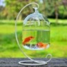 Heimdekorationen, Mini-Aquarium, zum Aufhängen, mit Ständer, transparente Aquarium-Vase aus Glas