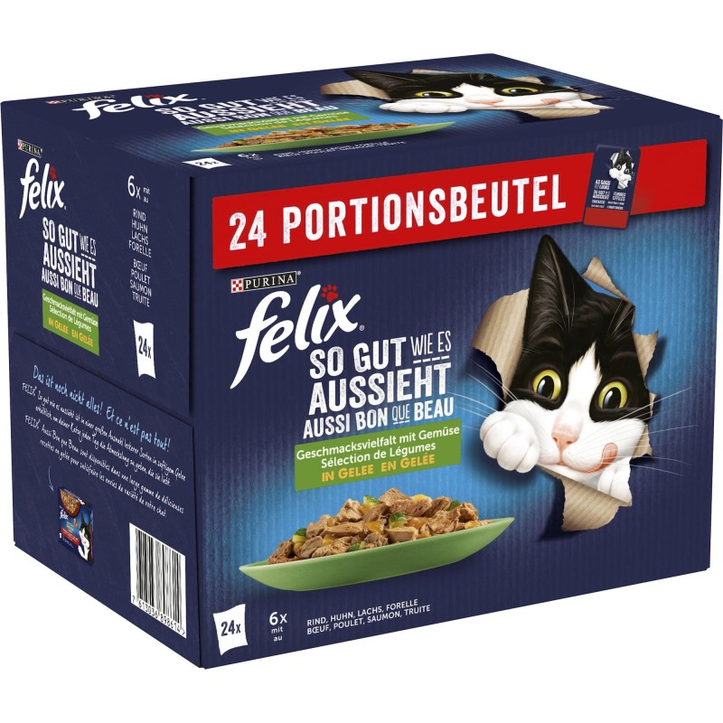 Felix So gut wie es aussieht Gemischte Vielfalt mit Gemüse 24x85g - 2.040 g