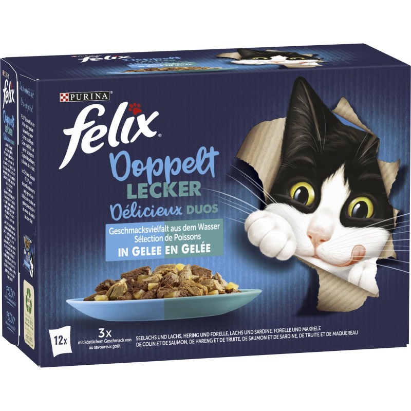 Felix Doppelt Lecker - Geschmacksvielfalt aus dem Wasser 12x85g - 1.020 g