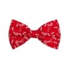 Bow Tie Xmas Bones Candy - Red - Dog - M