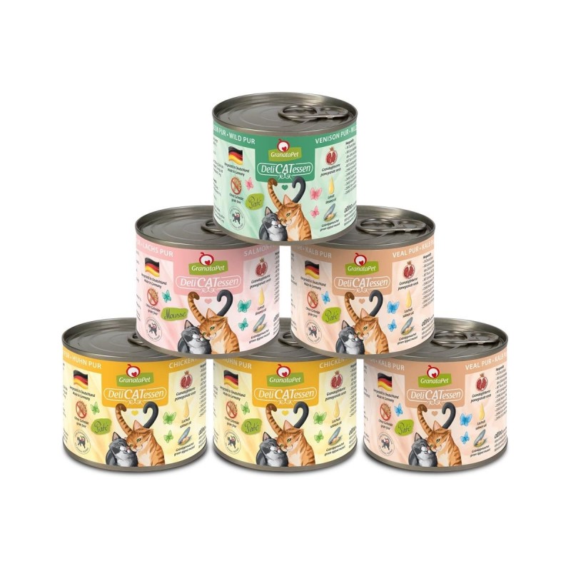 GranataPet Katze - Multipack 2 DeliCatessen Pur 12x200g