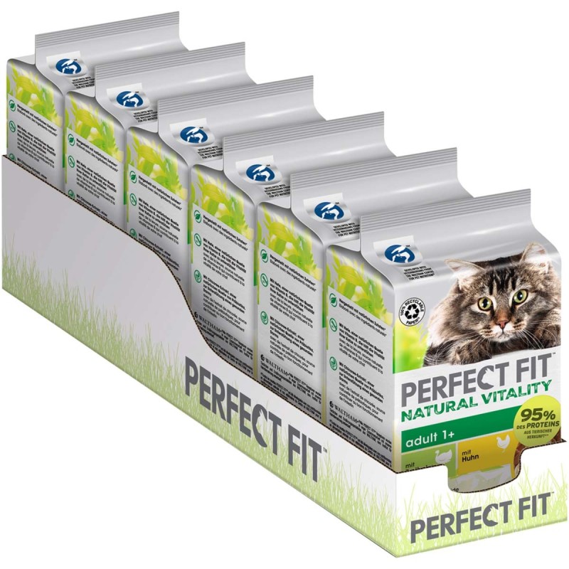 PERFECT FIT Katze Natural Vitality Adult 1+ mit Truthahn und Huhn 6x50g