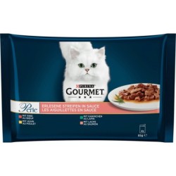 Gourmet Perle Erlesene Streifen mit Fleischmix und Lachs 4x85g - 340 g