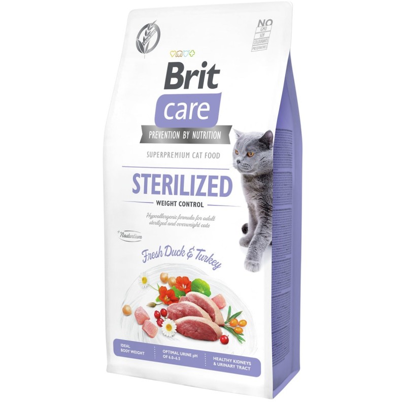 Brit Care Fresh Duck&Turkey Sterilized / Weight Control Katzentrockenfutter 7 Kilogramm