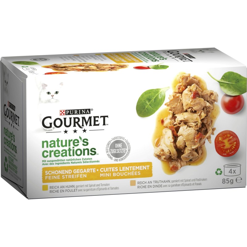 Gourmet Nature's Creations mit Huhn und Truthahn 4x85g - 340 g