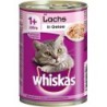 Whiskas 1+ in Gelee 400 Gramm Katzennassfutter 12 x 400 Gramm Lachs