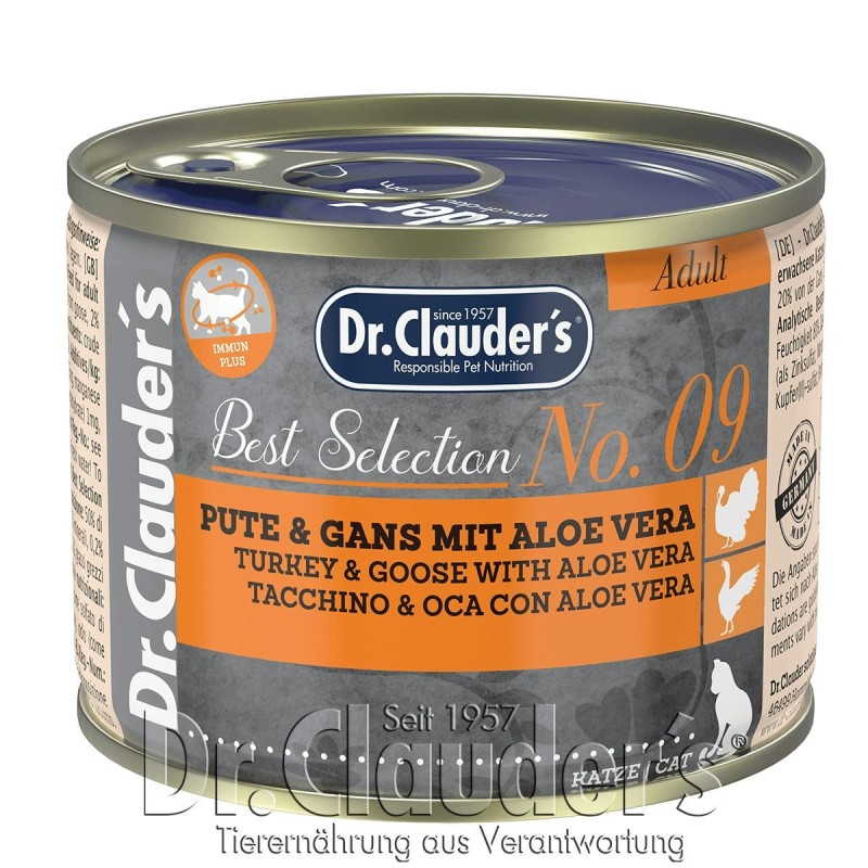 Dr.Clauder's Best Selection Adult 400 Gramm 6 x 400 GrammNo 9 Pute & Gans mit Aloe Vera