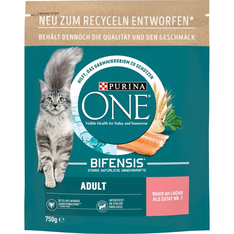 PURINA ONE Adult mit Lachs - 750 g