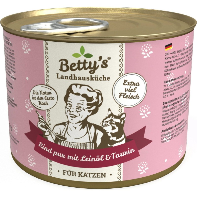 Betty's Landhausküche Rind pur mit Leinöl - 200 g