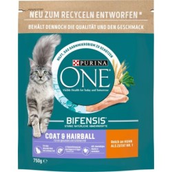 PURINA ONE Coat&Hairball mit Huhn - 750 g