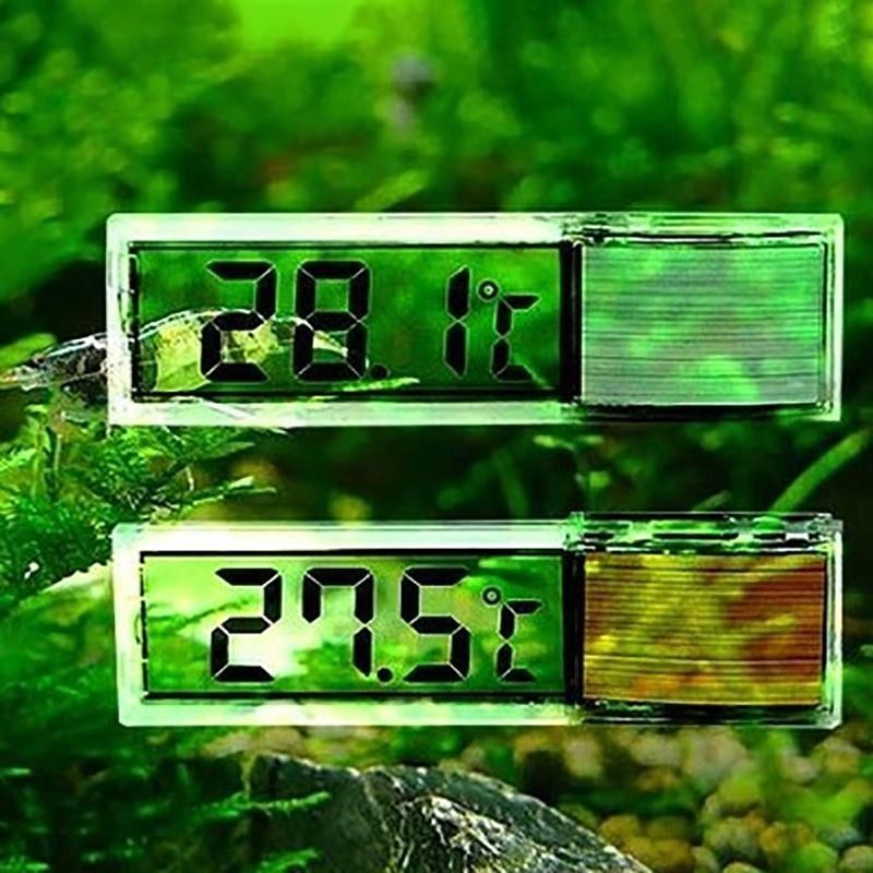 1PC Aquarium Thermometer Elektronische LCD Digital Aquarium Temperatur Messung Aquarium Temp Meter Aquarium Zubehör goldgelb