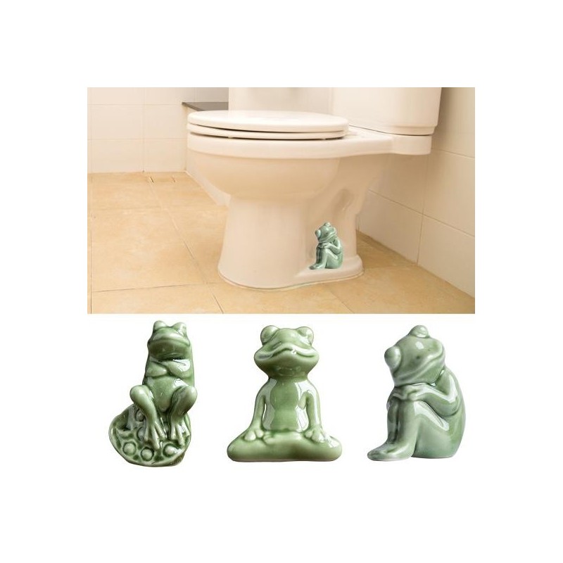 Keramik Frosch Figur Toilette Boden Bolzen Abdeckung Schraube dekorative Abdeckung Tee Haustier Figur Indoor Outdoor Garten L