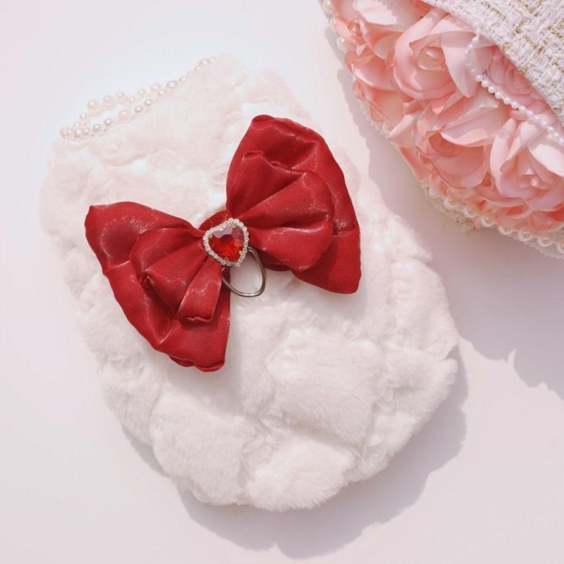 Weiche Katze warme Weste Winter Og Prinzessin Kleider Hund Mantel Haustier Prinzessin Rock Cosplay Party M rot