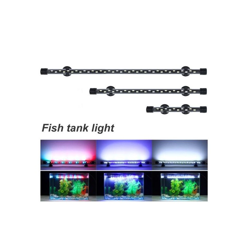 Aquarium Licht LED 3 Modi Kompakte Unterwasser Lampe Aquarien Beleuchtung Dekoration für Den Heimgebrauch EU Plug 20 weiß