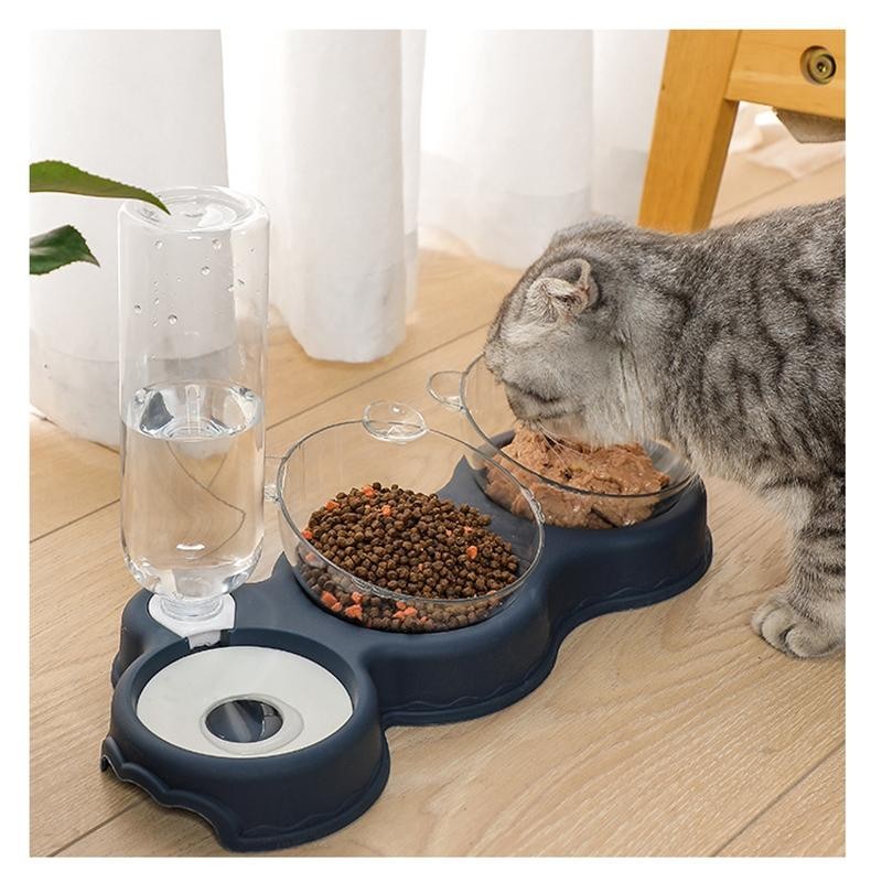 Haustier Katze Schüssel Automatische Feeder Hund Katze Lebensmittel Schüssel Container Trinken Erhöhten Stand Schüssel Schüss