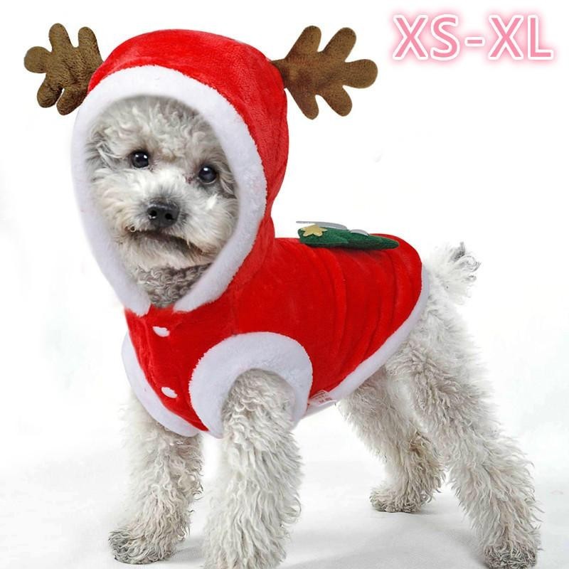 Weihnachten Cosplay Santa Kostüm Kleine Hunde Katze Kleidung Haustiere Kostüm Hundejacke Mäntel XL rot