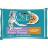 PURINA ONE Spezialitäten Sensitive mit Huhn und Karotten 4x85g - 340 g