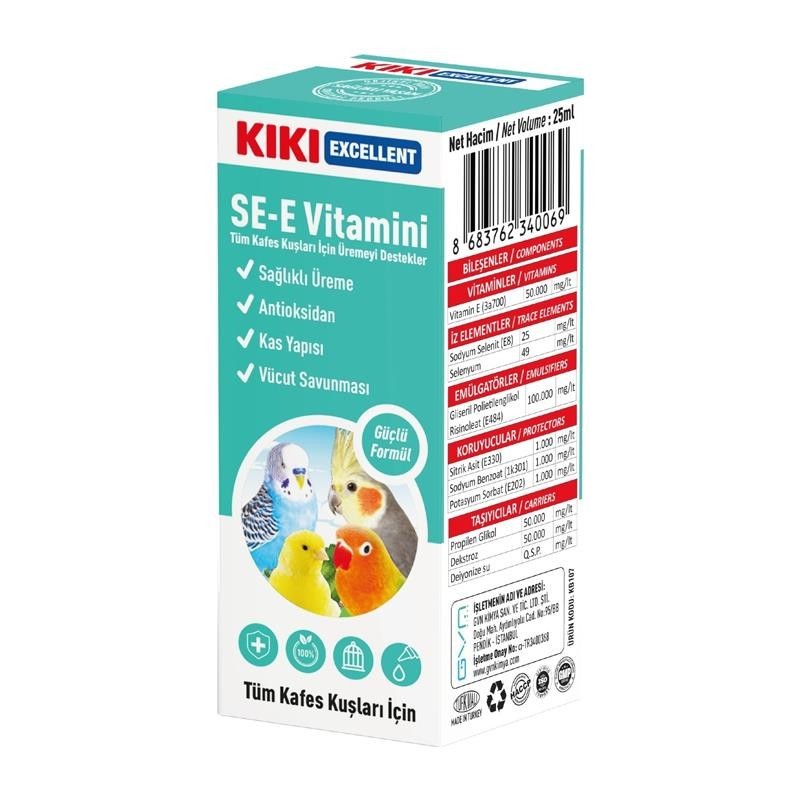 Kiki Vitamin SE-E 25 ml Fortpflanzungsunterstützung für alle Käfigvögel